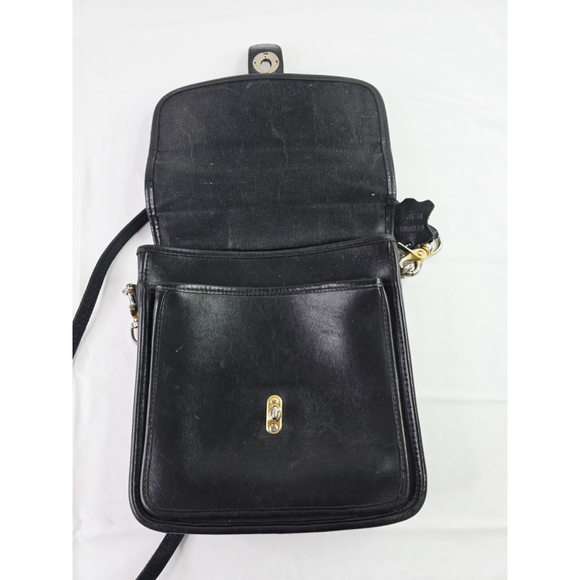 Vintage Wilsons Leather Crossbody Messenger Bag Black Rrtro 9 X 9 - Picture 4 of 6